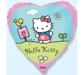 Balón Hello Kitty v záhrade