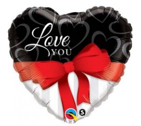 Q Love You Red Ribbon