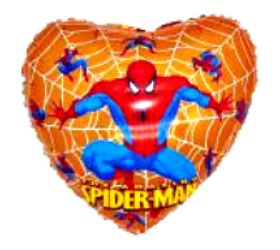 Balón Spiderman srdce