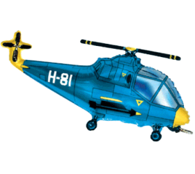 Balón Vrtuľník modrý