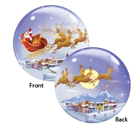 Q Bubbles Santa In Sleigh Christmas