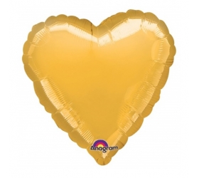 Balón Srdce 45 cm zlaté