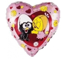 Balón srdce Calimero & Priscila