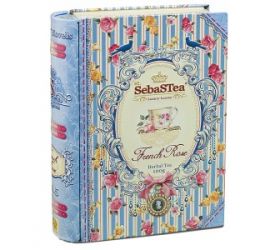 Čaj SebaSTea kniha 100g French Rose