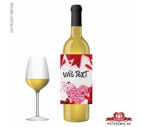 Valentínske darčekové víno, motív V076