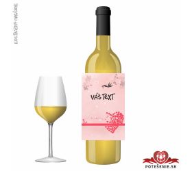 Valentínske darčekové víno, motív V061