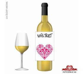 Valentínske darčekové víno, motív V084