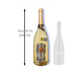 20  rokov  Zlaté šumivé 1,5 L Narodeniny kovová etiketa