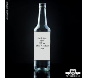 Prázdna svadobná fľaša Spirit Silver 500 ml