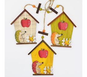 Domček s ježkom mix 3far . 28x11x1,1