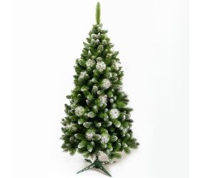 Vianočný strom biely gh12 s chocholcami 150 cm