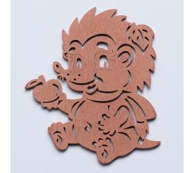 Výrez ježko s/6 8cm hnedá