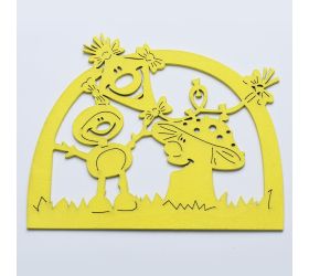 Výrez jeseň s/3 8cm žltý