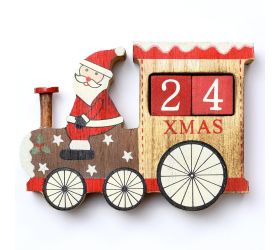 Kalendár advent vlak 16,5x12x3cm drevo