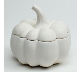 Tekvica dóza porcelán biela 14*13.7*13.1cm
