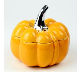 Tekvica dóza porcelán oranžová 14*13.7*13.1cm