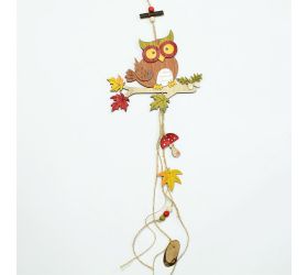 Záves sova drevo 57x15x1cm