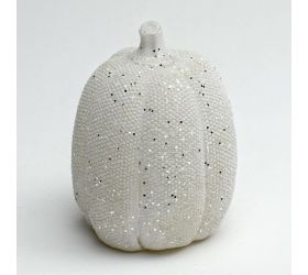 Tekvica led polyres biela 7,5x10cm