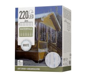 Led220 záclona svetlo ind/out 5funkcia