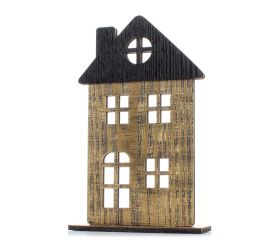 Domček drevo zl/čie 17.5*5.5*28cm