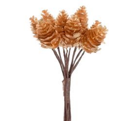 Vian. zápich šišky zlaté 16cm