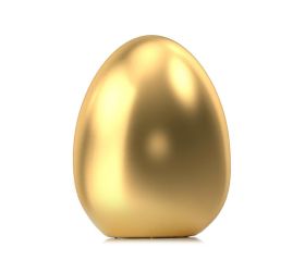 Vajce zlaté keramika 7*7*10cm