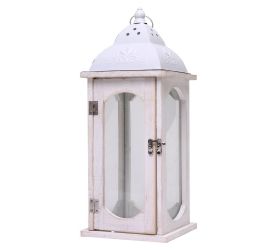 Lampáš drevo/kov 16x16x41cm