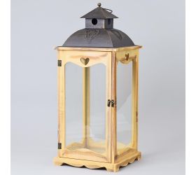 196fl/s lampáš drevo/kov-l natur 60cm