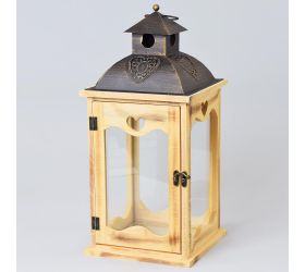 196fl/s lampáš drevo/kov-m natur 43cm