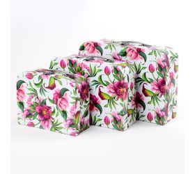 Darčeková krabička kufrík kvet s/3 l22x30x10cm