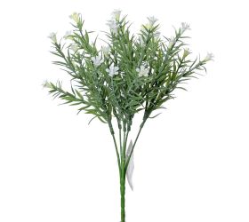 Zápich kvietky biele 34cm