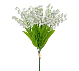 Kytica zvazok konvalinka x6 35cm biela