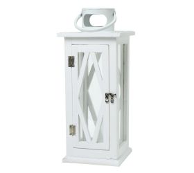 405fl/s lampáš drevo biely s 16,5x16,5x41/48cm