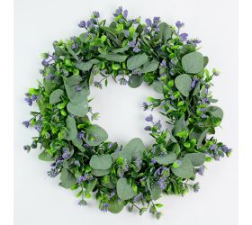 Veniec eukalyptus fialový kvet 46cm
