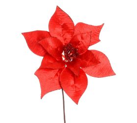Vian. ruža/ poinsetia červená 20cm