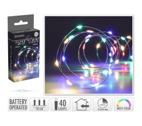 LED svet silver wire 40 l multi bo timer