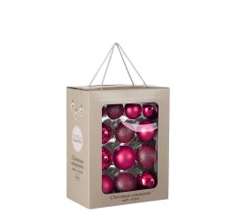Guľa s/26 sklo fuksia - d7cm