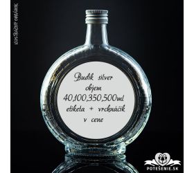 Prázdna svadobná fľaša Budík Silver 100 ml