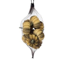 Tekvice v sieťke zelené polystyrén s/9 6x6x3,5cm