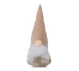Tról krém/béž/str textil 7x6x18cm krém