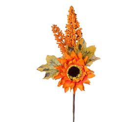 Zápich jeseň slnečnica listy 25cm