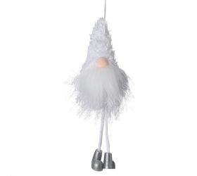 Záves santa bielo-strieborný textil 20cm