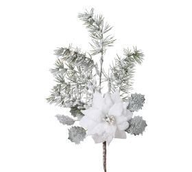 Konárik vian. ruža, čečina, bie/zel sneh 41cm