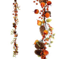 Girlanda jeseň listy/hrušky 120cm
