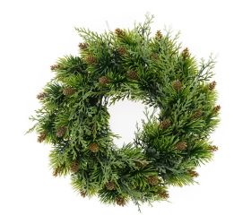 Veniec tuja, šišky, zelený 36cm