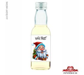 Mini fľaška na Mikuláša - šťastný Mikuláš