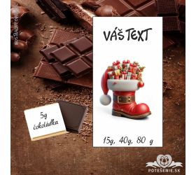 Mikulášska personalizovaná čokoládka  - čižma