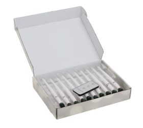 Led spona na sviečku biela/na batériu s časovačom - v15,5xh1,5cm /1167323