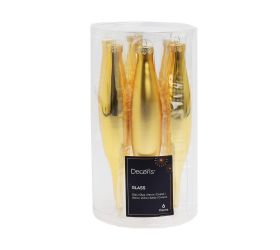 Cencúle zlaté sklo lesklé/matná s/6 pr.3cmx15cm