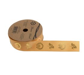Stuha 2,5cmx20y venček gold/gold